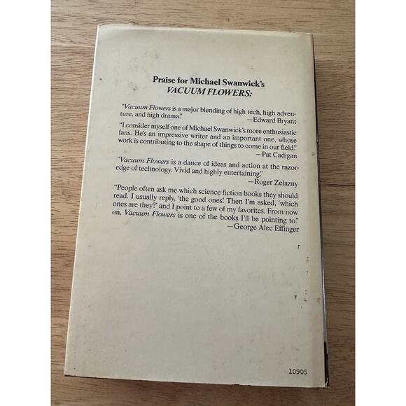 Vacuum Flowers, Michael Swanwick, HC/BC/DJ/First Edition 1987 VTG - Picture 5 of 11